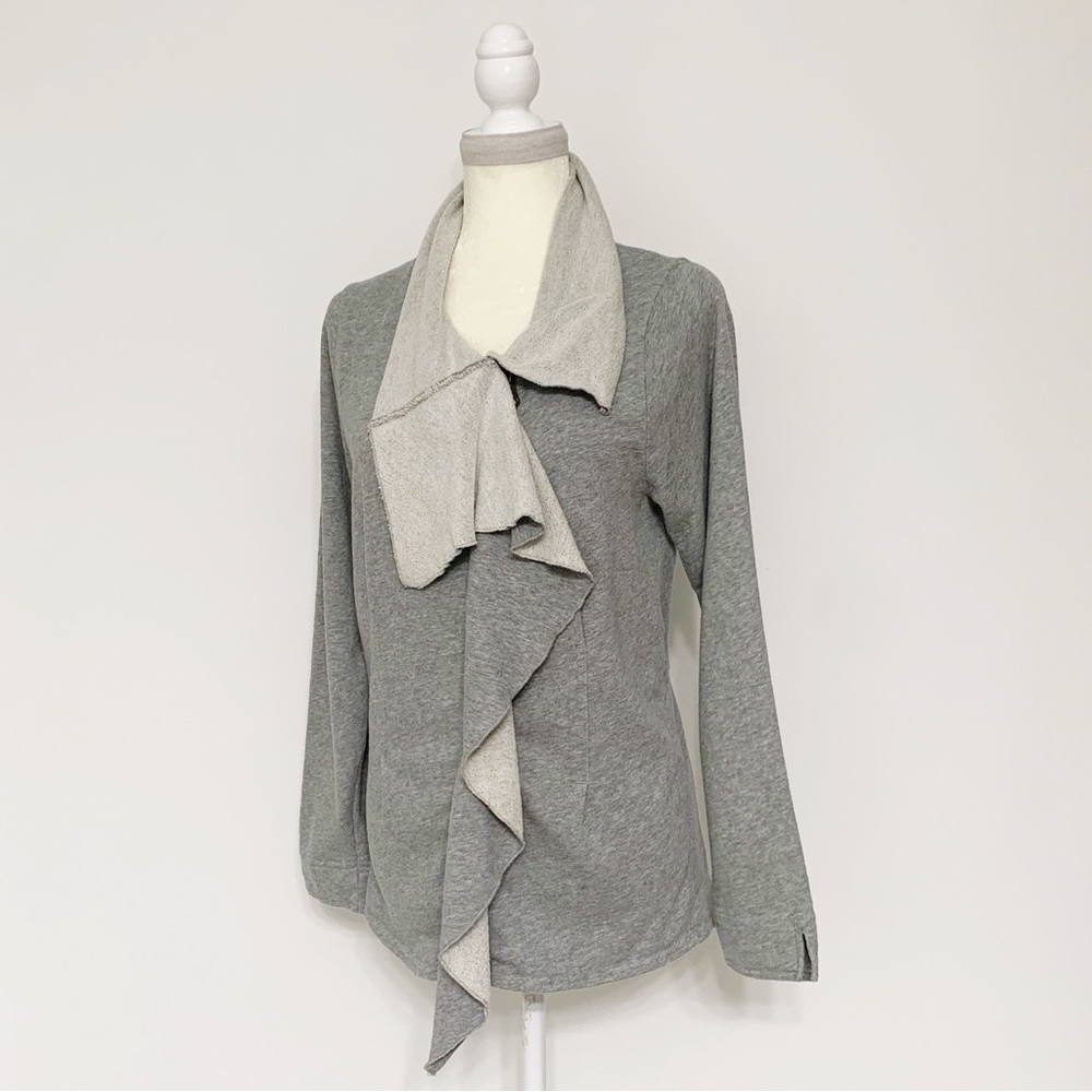 Soft Surroundings Ruffle Zip Sweatshirt - Size S
